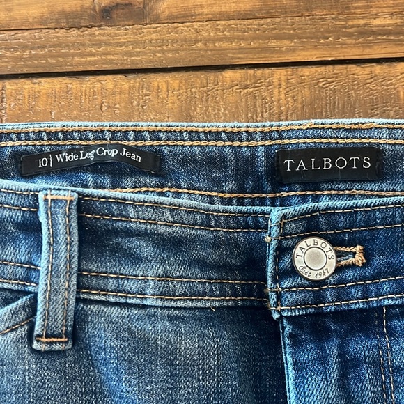 Talbots high rise wide leg crop Jean size 10 - Picture 3 of 9